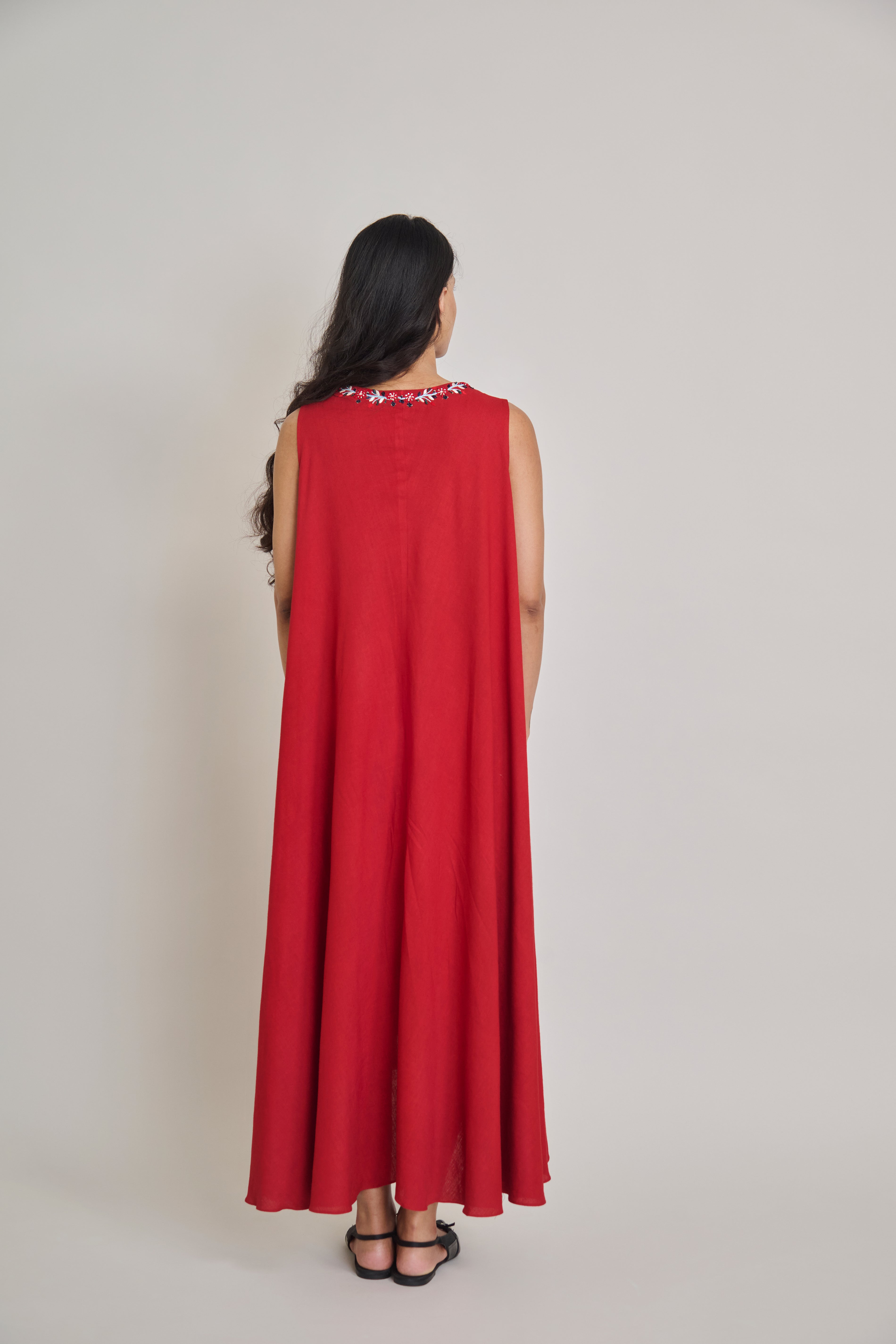 Crimson Drift Dress