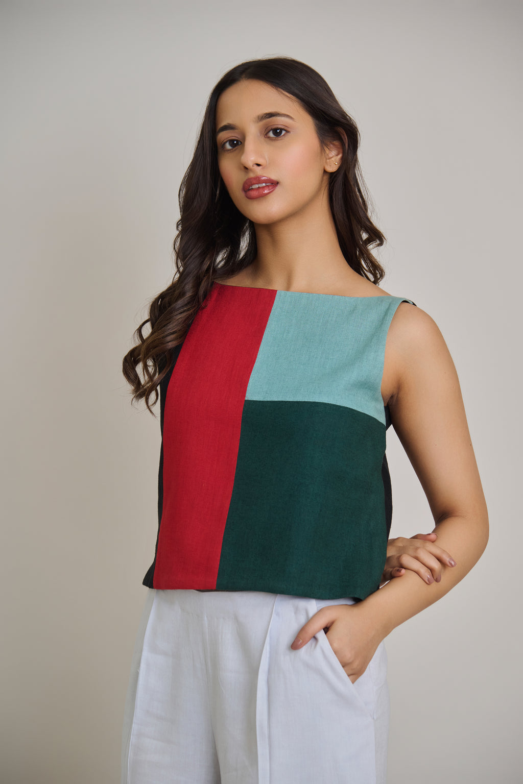 Canvas Block Maxi Top